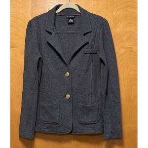 Bloomingdale's Collection Fifty Nine Mercerized Wool Cashmere Jacket Gray Sz L